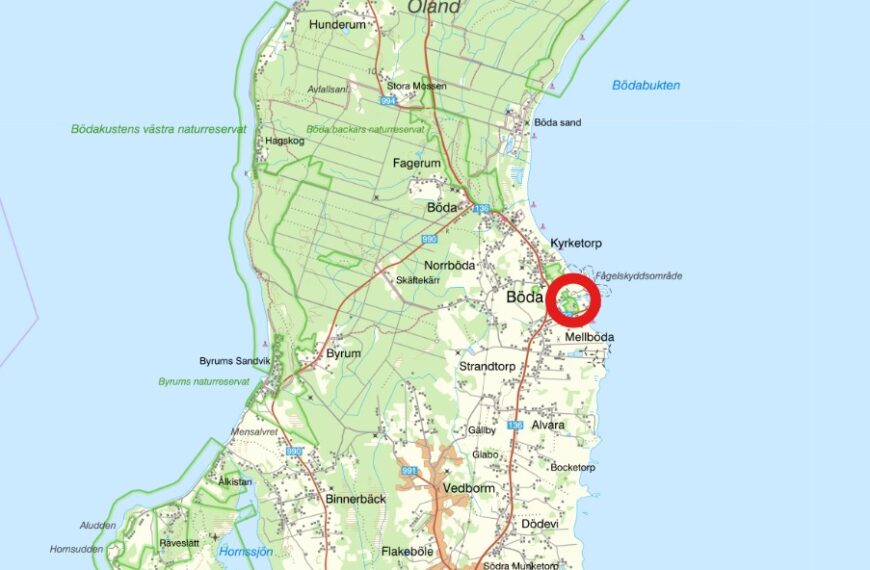 Böda, ledig tomt till salu Borgholm. Bygga hus på Öland